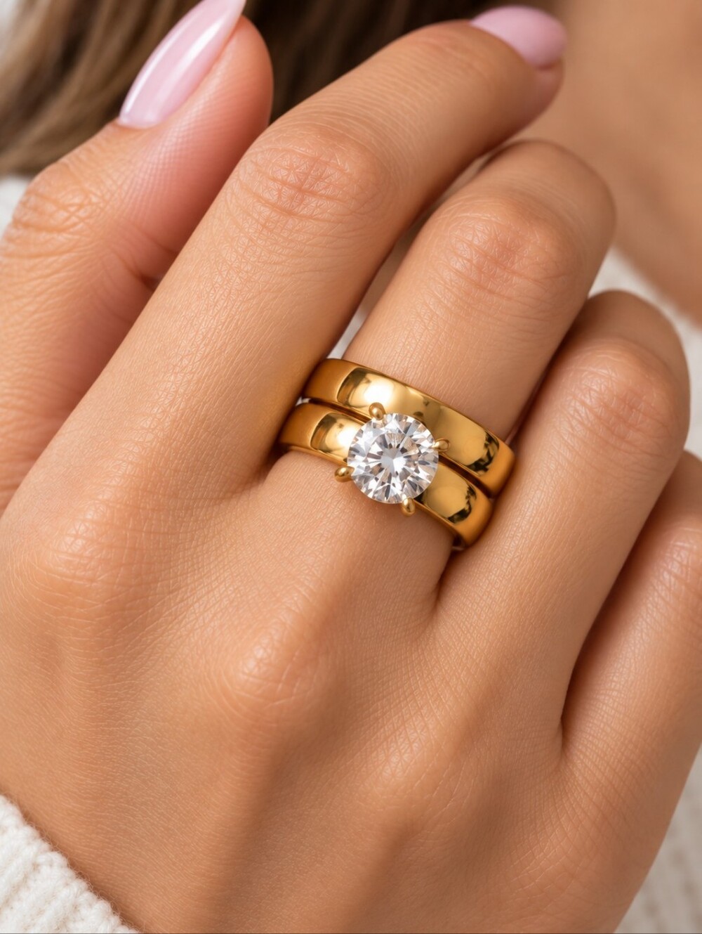 Wedding band set
